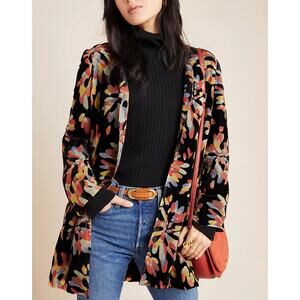 Eva Franco Anthropologie Fireworks Burnout Velvet Kimono twee boho holiday